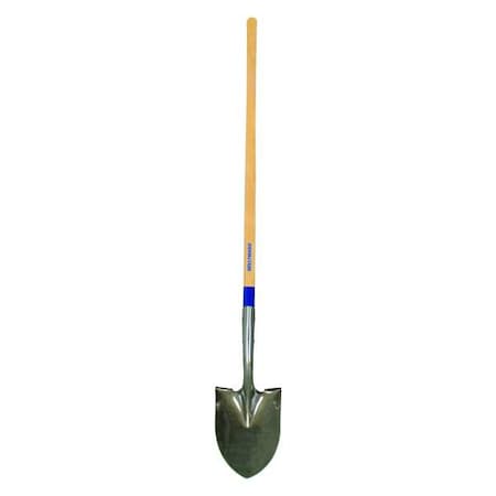 Round Point Shovel, 14 ga Not Applicable Blade, Steel Blade, Standard Step, 48 in L Natural MPN:1WG31