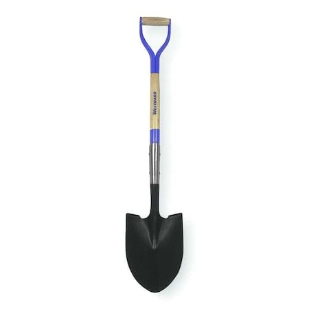 Round Point Shovel, 14 ga Not Applicable Blade, Steel Blade, Standard Step, 30 in L Natural MPN:1WG33
