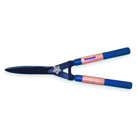 Hedge Shears, Wavy Blade, Steel 8-1/4 in L Blade, Wood Handle, PVC Grip, 23 in Tool L MPN:2ZB49