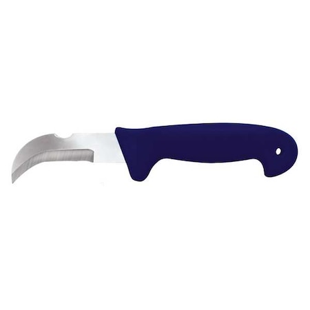 Knife, Hawkbill Blade, Carbon Steel 3 in L Blade, Fiberglass Handle, Rubber Grip, 9 in Tool L MPN:31MJ55