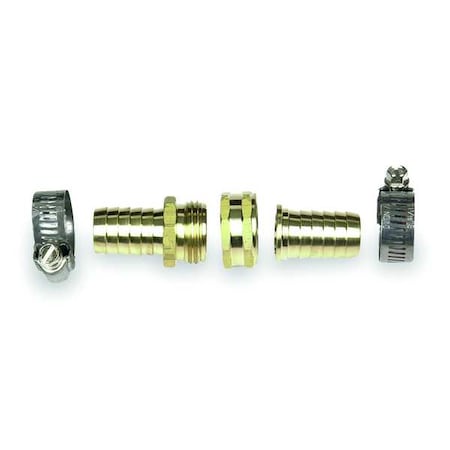 Garden Hose Repair Fitting, Brass 3/4
