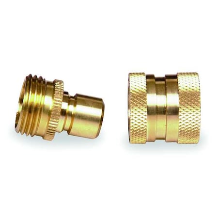 Quick Connector Set, M/F, GHT, Brass MPN:4KG97