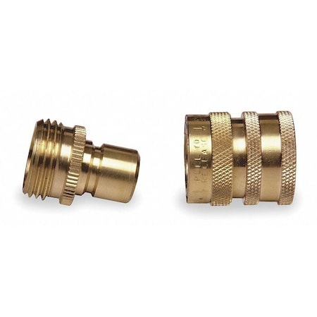 Quick Connector Set, M/F, GHT, Brass MPN:4KG98