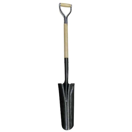 Drain Spade Shovel, 14 ga Not Applicable Blade, Steel Blade, Standard Step, 30 in L Natural MPN:4LVR8