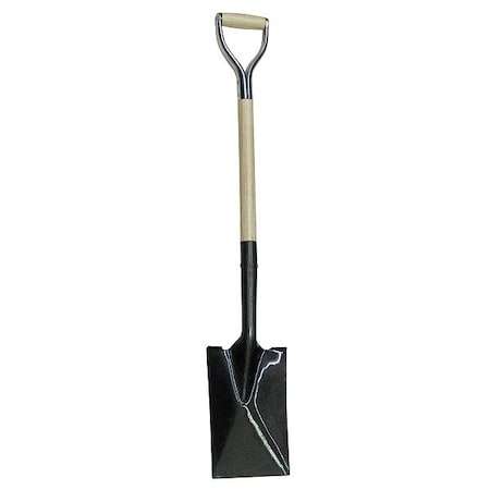 Garden Spade Shovel, 14 ga Not Applicable Blade, Steel Blade, Standard Step, 30 in L Natural MPN:4LVR9