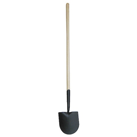 14 ga Round Point Shovel, Steel Blade, 48 in L, Natural Wood Handle MPN:4LVT3