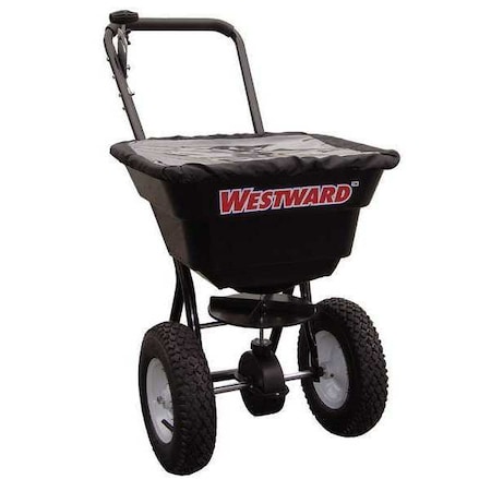 80 lbs Cap Broadcast Spreader For Ice Melt, Fertilizer & Grass Seed, 12 ft Spread, Loop Handle MPN:4UHC9