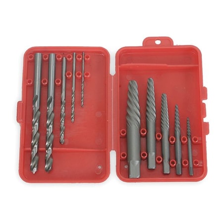 Screw Extractor Set, Spiral Flute, Size No. 1/No. 2/No. 3/No. 4/No. 5, 3/32