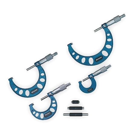 Outside Micrometer Set, 4 Pc, 1-4 In MPN:2YNC1