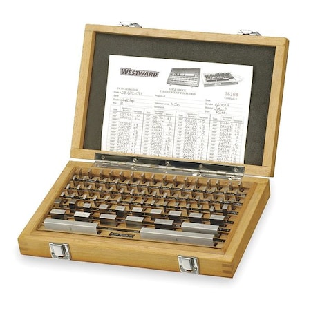Gage Block Set, Rectangular, 81 Pc MPN:2YNK8