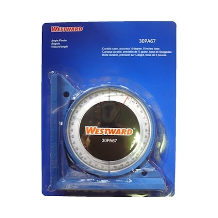 Angle Finder, 90 deg., 5 in., Blue MPN:30PA67