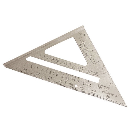Rafter Angle Square, 7 In, Aluminum MPN:4MRX4