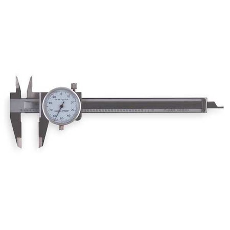 Dial Caliper, 0-4 In, 1.0 In Jaw MPN:6XU77