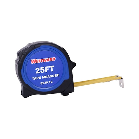 Tape Measure, Steel, Blade 25 ft MPN:824K12