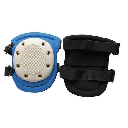 Knee Pad, Non-skid, Foam Pad, Plastic Cap, Quick Release Closure, 2 Straps, Black, Blue, White MPN:12F680