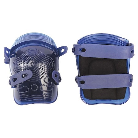 Knee Pad, Non-marring, Foam Pad, Plastic Cap, Button and Loop Closure, 2 Straps, Blue, Universal MPN:12F684