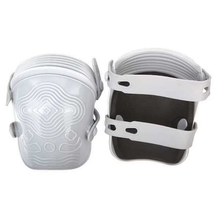 Knee Pad, Non-marring, Foam Pad, Plastic Cap, Button and Loop Closure, 2 Straps, Gray, Universal MPN:12F685