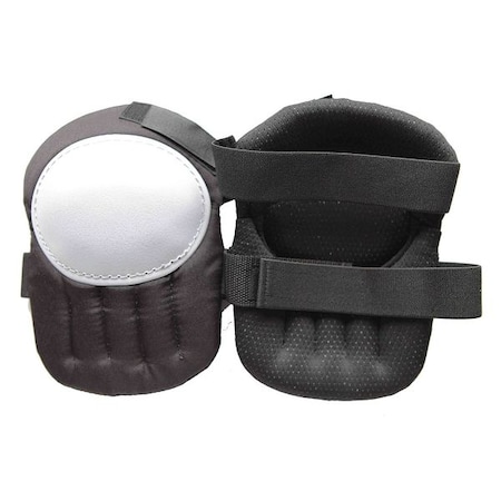 Knee Pad, Swivel, Foam Pad, Plastic Cap, hook-and-loop Closure, 2 Straps, Black, Gray, Universal MPN:12F686