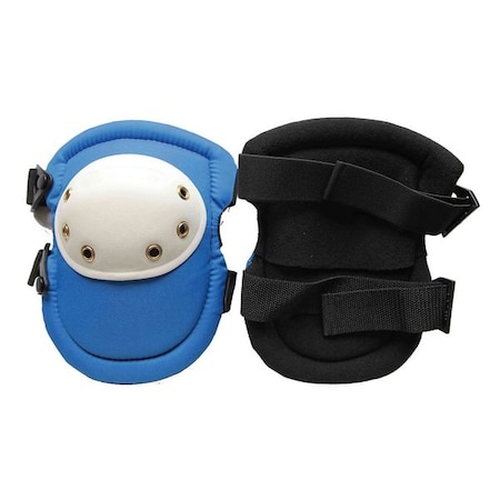 Knee Pad, Swivel, Foam Pad, Plastic Cap, Quick Release Closure, 2 Straps, Black, Blue, White MPN:12F687