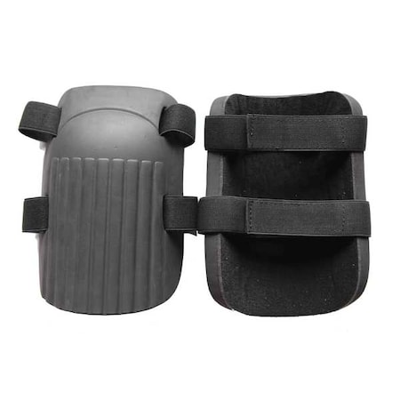 Knee Pad, Non-marring, Foam Pad, Foam Cap, hook-and-loop Closure, 2 Straps, Black, Gray, Universal MPN:12F688