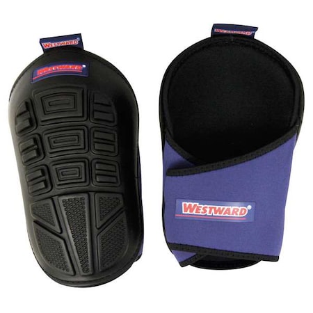 Knee Pad, Stabilizer, Foam Pad, Plastic Cap, hook-and-loop Closure, 1 Straps, Black, Blue MPN:5MZH8
