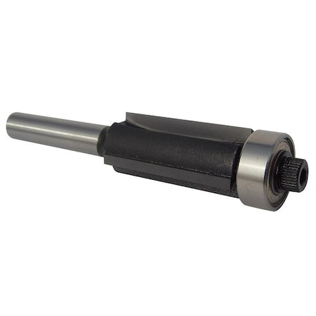Flush Trim Rtr Bit, Carbide Tipped, 3/8 In MPN:16Y590