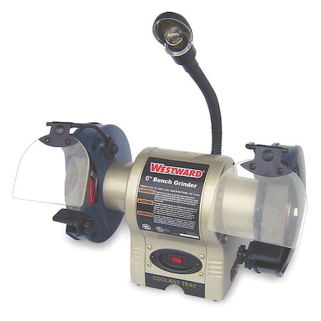 Bench Grinder, 6 in Max. Wheel Dia, 3/4 in Max. Wheel Thickness, 36 Grinding Wheel Grit MPN:1KEL8