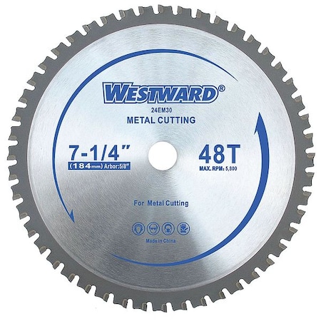 CircularSawBlade, Carbide, Dia:7.25
