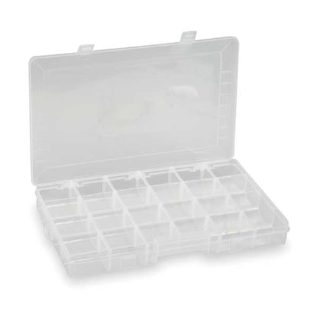 Adjustable Compartment Box with 4 to 24 compartments, Plastic, 1 7/8 in H x 15 in W MPN:2HFR5
