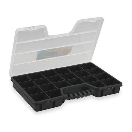 Adjustable Compartment Box with 5 to 22 compartments, Plastic, 2 1/2 in H x 20 in W MPN:2HFR8