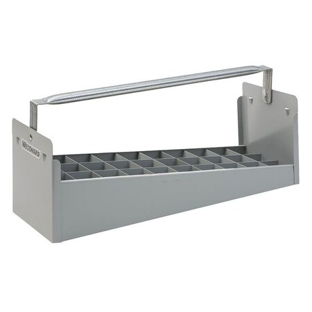 WESTWARD Nipple Caddy, Steel, Gray, 19-1/2 in W x 6-1/2 in D x 6-1/2 in H MPN:35XR75