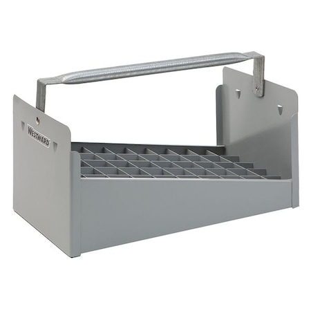 WESTWARD Nipple Caddy, Steel, Gray, 14 in W x 8 in D x 6-1/2 in H MPN:35XR78