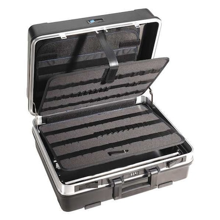 Tool Case with 38 compartments, Plastic, 20 1/4 in H x 17 3/8 in W MPN:45KK79