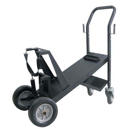 Welding Cart, Casters, 1 Shelf, Steel MPN:19D985