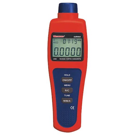 Tachometer, +/-0.04% RPM Acc, LCD MPN:5URH0