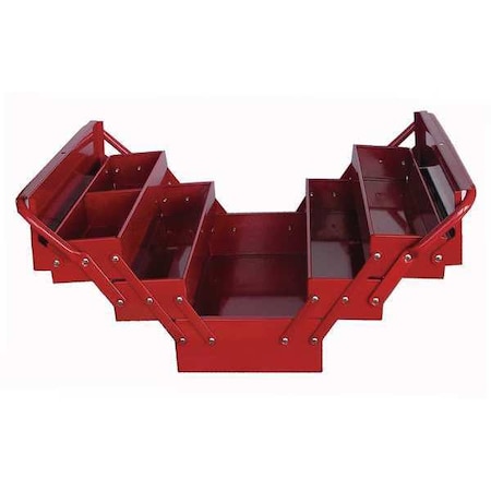 WESTWARD Cantilever Tool Box, Steel, Red, 17 in W x 8 in D x 8-1/4 in H MPN:10J171