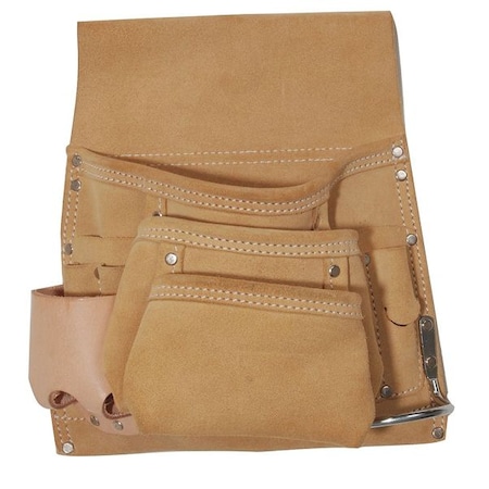 Tool Pouch, Tool Pouch, Tan, Leather, 10 Pockets MPN:13T127