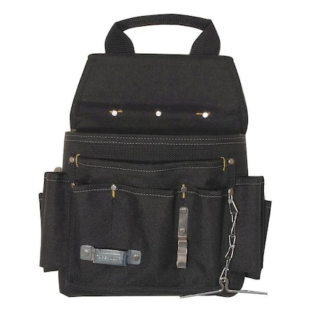 Tool Pouch, Tool Pouch, Black, Polyester, 12 Pockets MPN:13T128