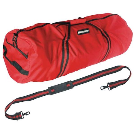 Duffel Bag, Red, Polyester, 3 Pockets MPN:25F575