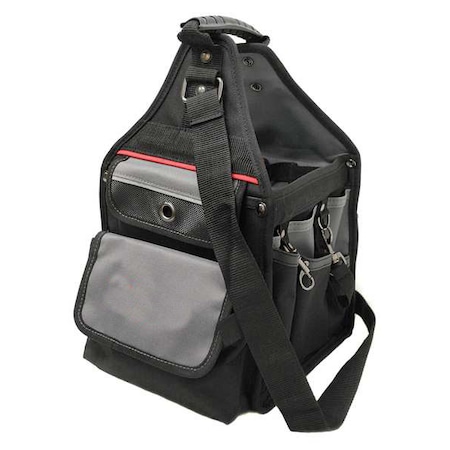 Tool Tote, Black, Polyester, 12 Pockets MPN:32PJ32