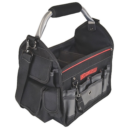 Tool Tote, Black, Polyester, 18 Pockets MPN:32PJ33
