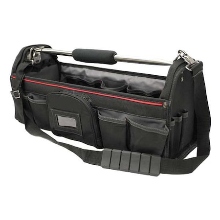 Tool Tote, Black, Polyester, 23 Pockets MPN:32PJ35
