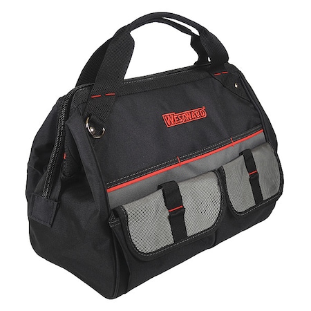 Tool Bag, Black, Polyester, 21 Pockets MPN:32PJ37