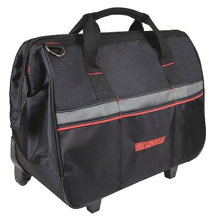 Tool Bag, Black, Polyester, 21 Pockets MPN:32PJ39