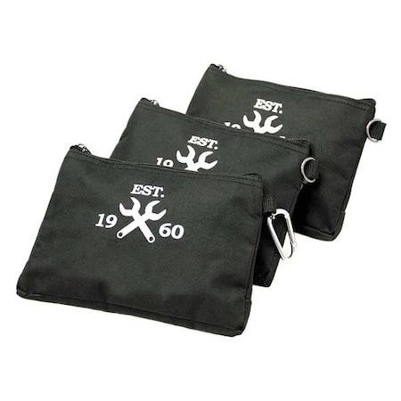 Tool Bag Set, Black, Polyester, 3 Pockets MPN:32PJ44