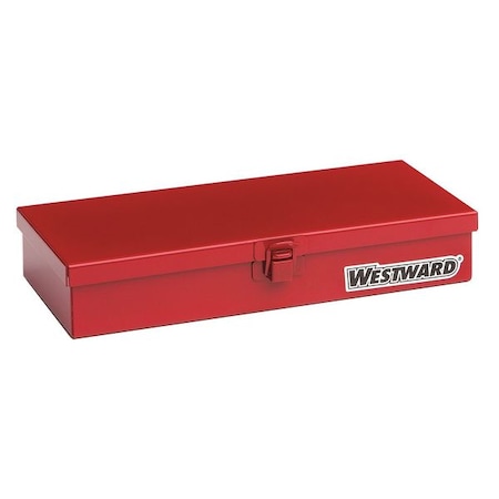 WESTWARD Tool Box, Steel, Red, 10-1/4 in W x 5 in D x 2 in H MPN:35XR65