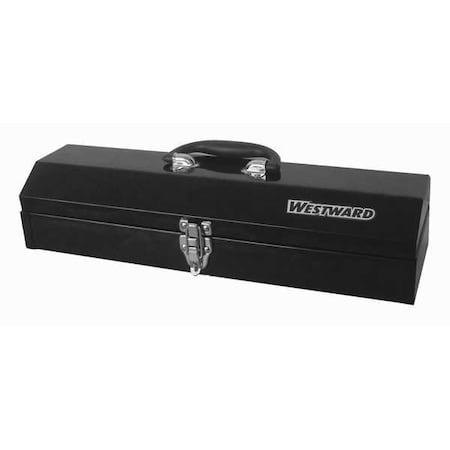 WESTWARD Tool Box, Steel, Black, 19 in W x 4 in D x 6 in H MPN:44ZJ85