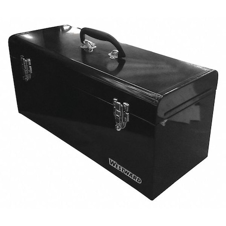 WESTWARD Tool Box, Steel, Black, 24 in W x 8 in D x 9 in H MPN:44ZJ86