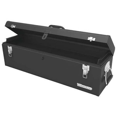 WESTWARD Tool Box, Steel, Black, 30 in W x 7 in D x 9 in H MPN:44ZJ88