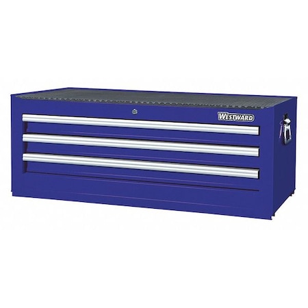 WESTWARD Intermediate Chest, 3-Drawers, Powder Coated Blue, 42